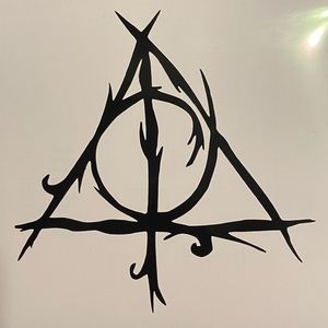 Deathly Hallows Sketched - Decal